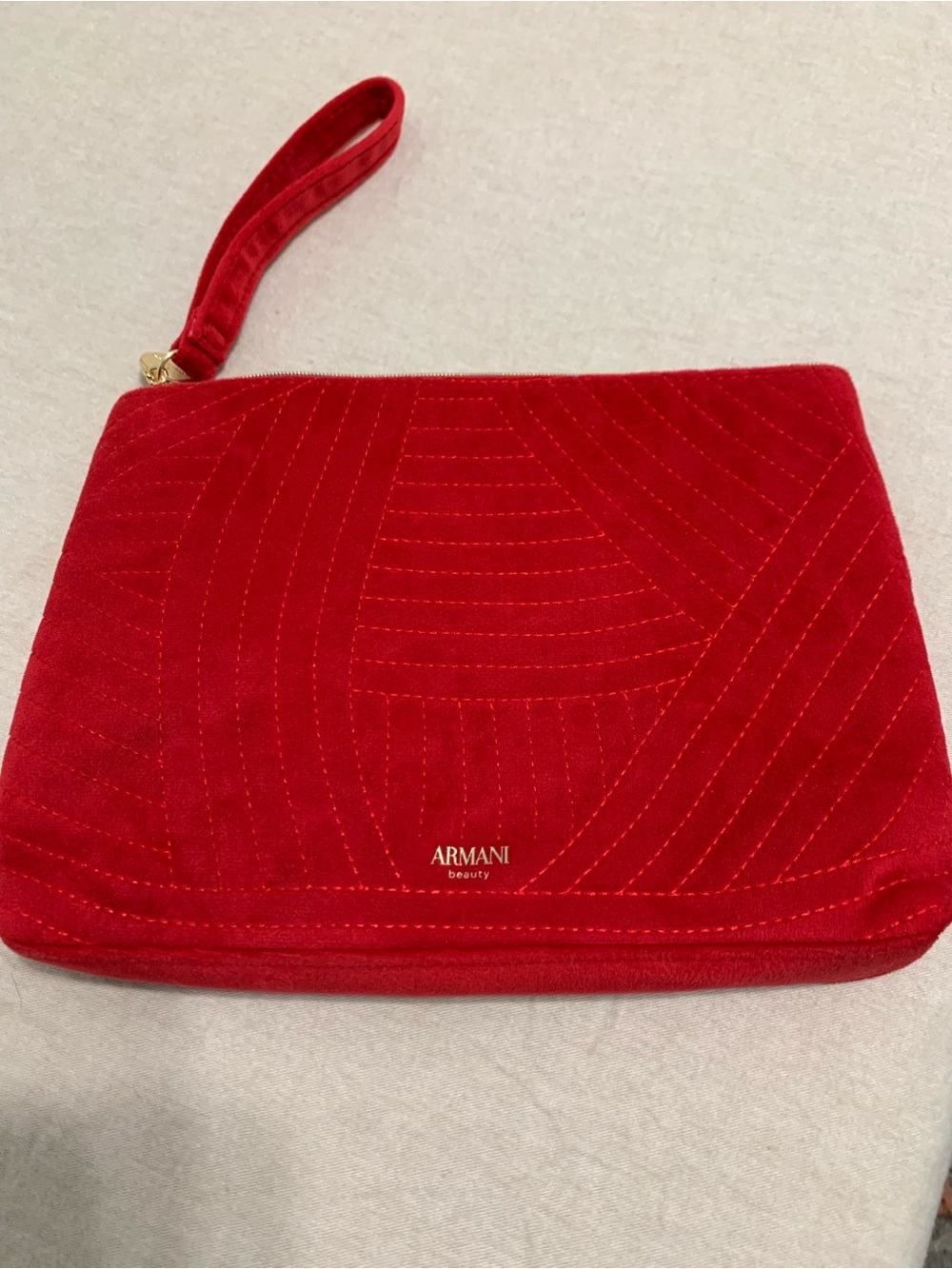 Red Velvet Wristlet accessory makeup bag